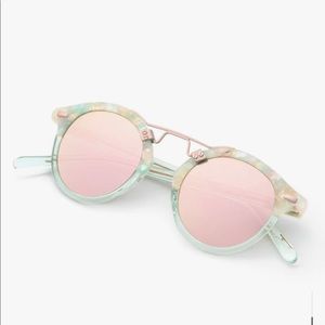 KREWE St Louis Mirrored Seaglass to Marine Rose Gold Sunglasses